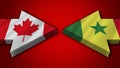 Senegal vs Canada Arrow Flags Ã¢â¬â 3D Illustrations